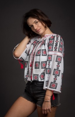 buy here an authentic handmade Romanian blouse and the folk costume