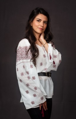 cheap romanian embroidered blouse