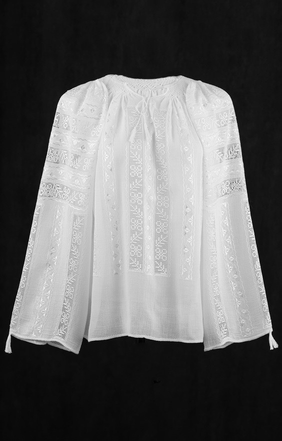 hand stitched romanian blouse