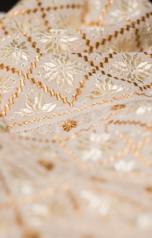 Roma Hand Embroidered Blouse in Handwoven Cotton