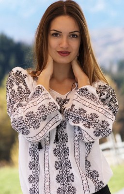 Hand Embroidered Romanian...